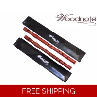 Woodnote Set of 2 Wood Grain 6 Holes Irish Tin Whistle - Key of C & Key of D